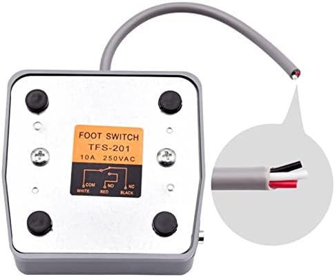 LIUGOU 1 бр. SPDT Пластмасов Ключ за производство на електрическа Водоустойчив Foot Switch 220 vac 10A (Цвят: