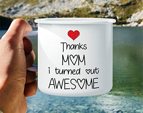 Retreez Благодаря, мамо, Аз имам Оказа Страхотна Метална Кафеена Чаша от Неръждаема Стомана с емайл на 16 унции