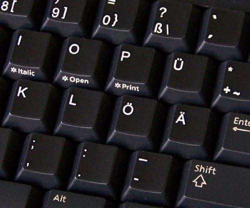Немски Матови етикети върху клавиатурата НА Черен фон за настолни компютри, лаптопи и Тетрадки книги