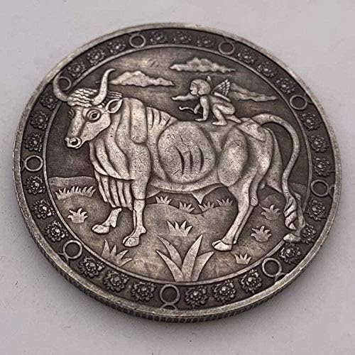 Монета на повикване 1894 Г. От Старинна Мед и Старо Сребро, Колекция от монети с Релефни изображения на Птица Феникс Монета