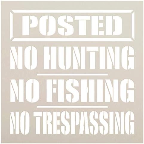 Шаблони Няма лов, няма риболов от StudioR12 | Вывешенный със собствените си ръце Предупредителен знак изземат | Изготовьте