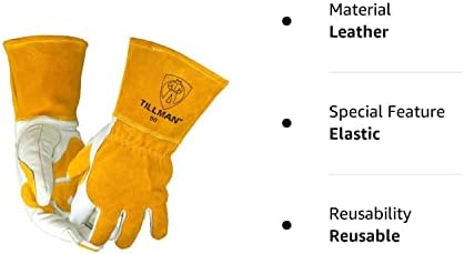 Ръкавици МИГ от висококачествена зърнеста кожа Джон Tillman and Co 50XL с увеличаване на дланта от Расщепленной кожа, облегалка от Расщепленной на кожата, руното облицовка
