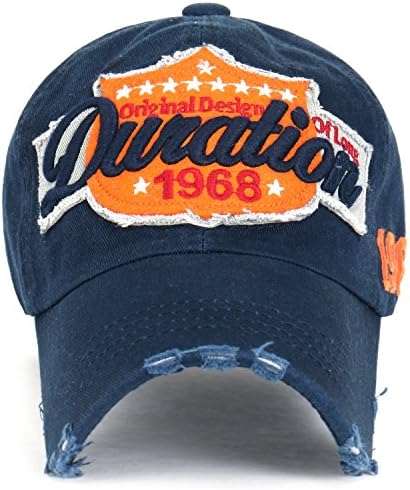 Бейзболна шапка с логото на ililily Vintage Distressed 68 'Original American Cool' в ретро стил
