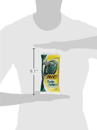 BIC Twin Select, за чувствителна кожа, за Еднократна употреба Самобръсначка за мъже, 10 броя (опаковка от 1)