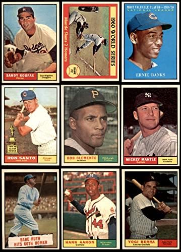 1961 Пълен комплект Topps Baseball Low Number (Бейзболен набиране) NM