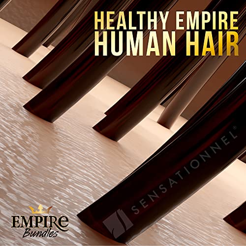 Sensationnel Empire Пакет weave hair - естествени коси за удължаване, Непреработени връзка, копринена текстура, цвят яки - HH EMPIRE ВРЪЗКИ STRAIGHT 2 pack (18 инча, НАТУРАЛЕН)