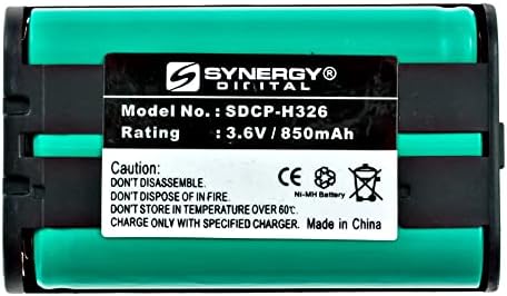 Акумулаторна батерия за безжичен телефон Synergy Digital, съвместим с безжичен телефон Panasonic KX-TG5654, (Ni-MH,