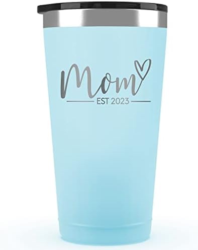 Подарък за нови майки за жени - на Мама Est. 2023 - Сантиментални подаръци за мама, Подаръци за Първия ден на майката - подарък