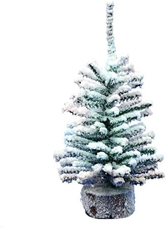 Изкуствена Коледна елха Vickerman 12 от флокированной мини бор, Без светлина - Многопластова Изкуствена елха, Покрити със Сняг
