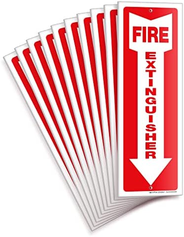 Пластмасови знаци за пожарогасител iSYFIX – 10 x 4x12 инча – Стиропор с дебелина от 40 mils, ламиниран за максимална устойчивост на uv устойчиви и устойчив на атмосферни влия