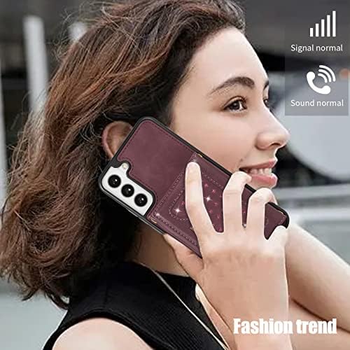 Чанта-портфейл XYX за Samsung S23 Plus, лента за през рамо от изкуствена кожа, RFID Блокиране на Притежателя