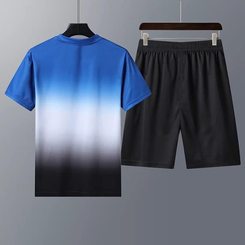 Мъжки спортни костюми FEER, тениска-двойка за фитнес, Панталони, Мъжки спортни дрехи, Ежедневни спортни костюми в стил Мозайка, комплект дрехи Homme (Цвят: D, Размер: 4XLcode)