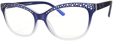 Agatha Classic Дамски Сини Светозащитные Очила за екрана на компютъра, Сини Блокер Очила за жени (черни)