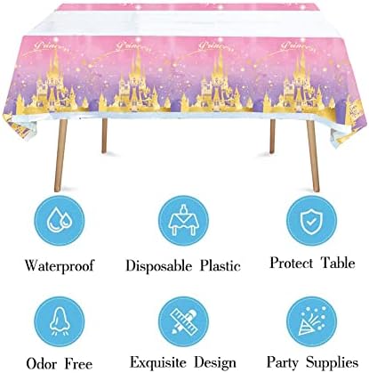 Уендъл Розова Покривка за партито в Замъка на Принцеса честит Рожден Ден, Покривката за Партита, Декорации 70 см x 42 инча