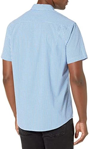 Мъжки поплиновая риза обичайните размери на Essentials с къс ръкав