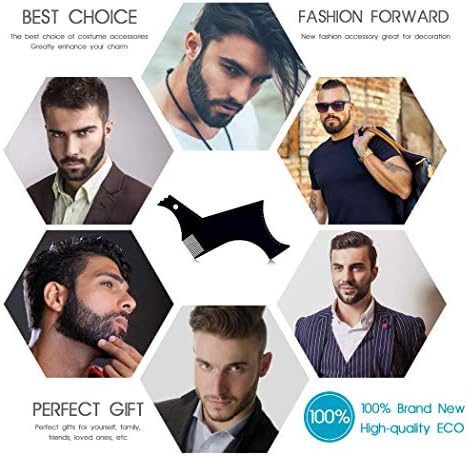 WaNana Идеалната Гребен за брада за Мъжки Грижа за лицето Прозрачен Черен Шаблони Гребен Шейпър за оформяне