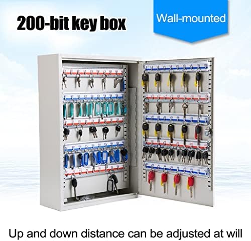 Стенен шкаф за ключове RAZZUM Solid 200 Key, стоманена органайзер за ключове, етикети за ключове и перманентен маркер