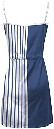 Дамско Модно Ежедневното Мини рокля на бретелях в стил Мозайка WYTong, с V-образно деколте, Без Ръкави, С Отворен гръб, Сексуална