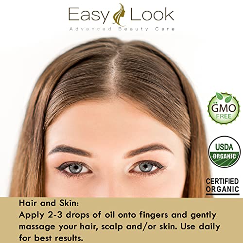 Рициново масло EASY LOOK 4 грама, сертифицирано от Министерството на селското стопанство на САЩ биологичното чист, стимулира растежа на миглите, веждите, на косата. Ста?