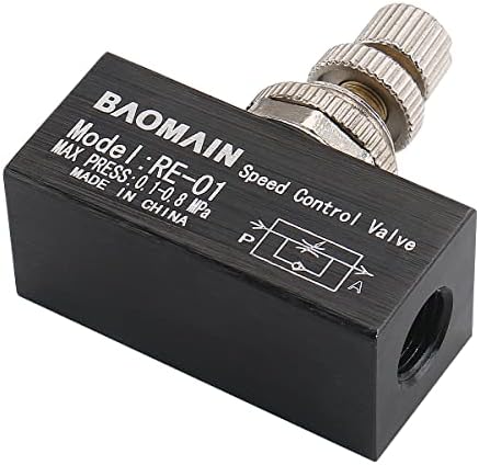 Клапан за регулиране на дебита на Baomain RE-01 G 1/8 С вътрешна резба За тръба С Ограничение на скоростта