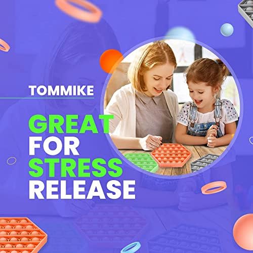 TOMMIKE Шестостенни Нажимная играчка-Непоседа Bubble Sensory за облекчаване на тревожност и стрес, Специални Нужди, Обучение на Аутизъм, Офис Училищна игра, Занаяти за деца и