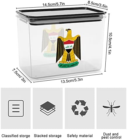 Герб Ирак Контейнер За Съхранение на Хранителни продукти, Пластмасови Прозрачни Кутии За Съхранение С Уплътнителен