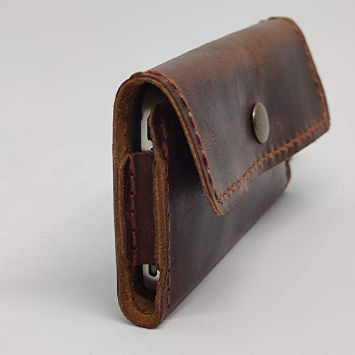 Чанта-кобур от естествена кожа за Huawei Капитан 40 Pro, Калъф за вашия телефон ръчна изработка от естествена кожа, Изработен по поръчка Кожена чанта за Носене-калъф с ли?