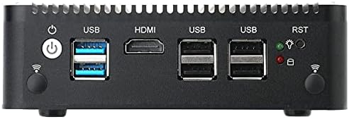 Безвентиляторный защитна стена Partaker Micro Техника/мини-КОМПЮТЪР, Intel Pentium N4200, с 4 пъти гигабитова локална мрежа Intel, 8 GB ram, 512 GB SSD памет, поддръжка на 2,5-инчов вътрешен SSD/т