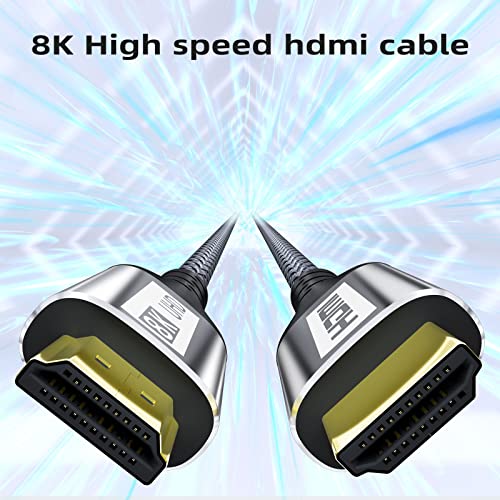 Кабел Gardien 8K HDMI 2,1-48 gbps, сплетен кабел 6,6 фута /2 м, с ултра висока скорост, HDMI-4K при 120 Hz, 8K при 60