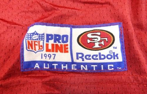 1997 San Francisco 49ers #63 Game Пусна Червената Обучение фланелка 60 728 - Използваните тениски За игри NFL Без подпис