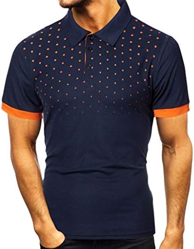 Летни Рокли Ризи за Мъже Regular Fit Модерна Блуза С Принтом Мъжки Кратък Тънък Топ С Ръкав в Тънка Ивица Ежедневни Копчета