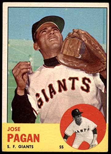 1963 Topps 545 Хосе Езически Сан Франциско Джайентс (Бейзболна картичка) VG/БИВШ Джайентс