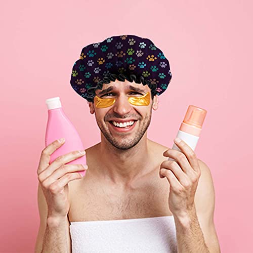 Шапка за душ за жени, Множество Водоустойчив Шапчица за Баня, Голям Дизайнерски Шапки за Душ за защита на всички коса,