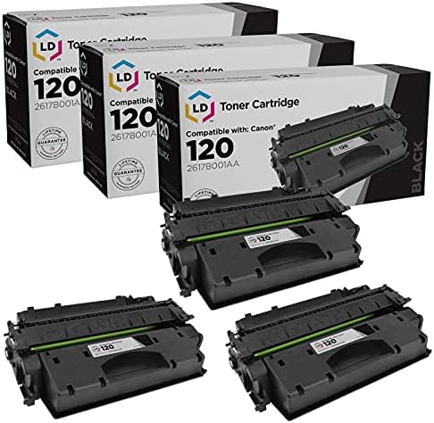 Подмяна на касетата с тонер за принтер, съвместим с LD, за Canon 120 (черен, 3 опаковки)