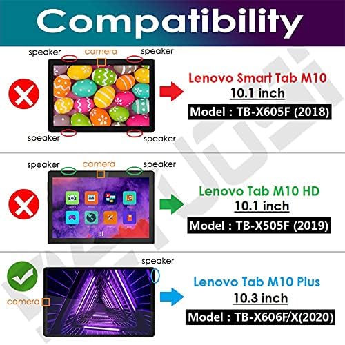 Хибрид устойчив на удари калъф DETUOSI за Lenovo Tab M10 FHD Plus 10,3 [2-то поколение] 2020 г. (TB-X606F/X) и Tab K10 2021