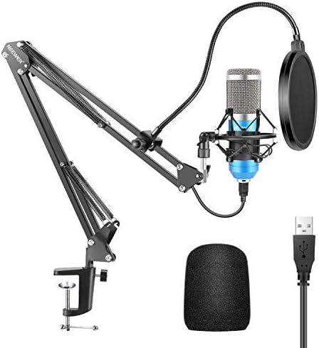 Комплект USB микрофон Neewer 192 khz/24 BIT, сменяем и сценичен Компютърен Кардиоидный микрофон Кондензаторен микрофон за Подкасти с Професионален Набор от чипове на звука з