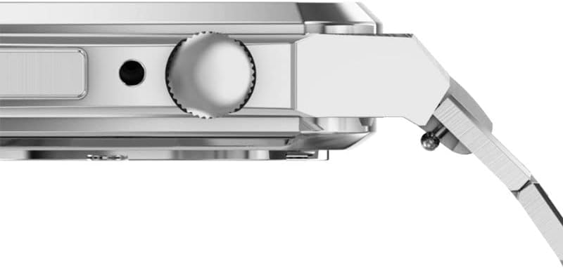 CNHKAU Каишка от неръждаема стомана калъф за Apple Watch Модификация каишка 45 мм 44 мм 41 мм и Метален комплект модове