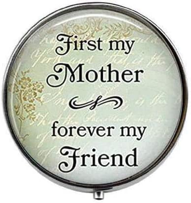 Първата майка Ми Завинаги, Ден на майката на Моята приятелка - Кутия За Хапчета С Артистична снимка - Очарователната