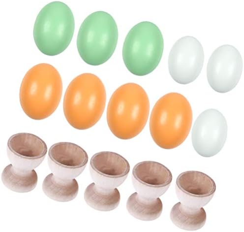 Amosfun 1 Комплект само Великденски Цветни Пластмасови Яйца Рисувани Яйца Ръчно изработени Играчки Раскрашиваемые Яйца