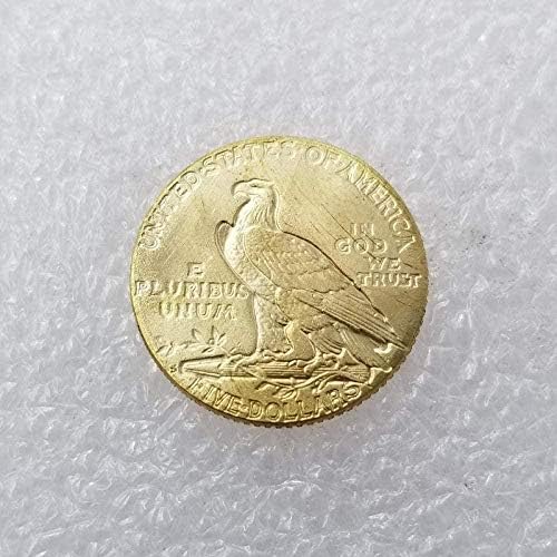 Скитник Никел 1910 5 Индийска Монета с Половин Орел COPYSouvenir Новост Монета, Монета за Подарък