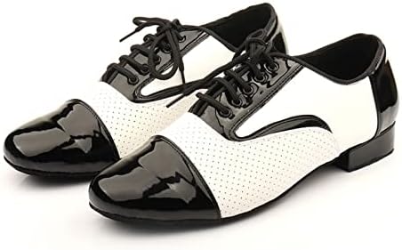 N/A Мъжки Обувки за латино танци, Бални обувки за джаз танго, Танцови обувки за Момче, Танцови обувки, Мъжки обувки за танци (Цвят: черен, размер: 4.5 см)