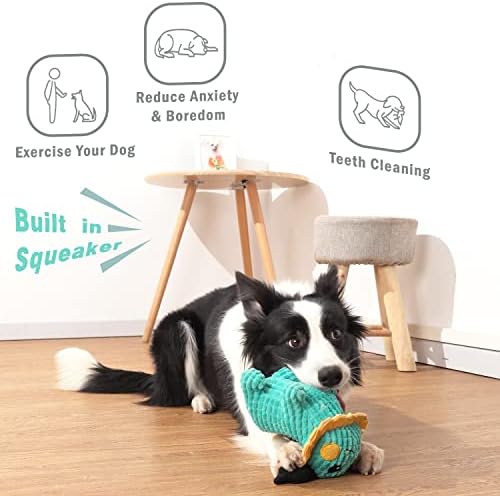 MewaJump Писклив Меки Играчки за кучета, Здрава играчка за Дъвчене на вашето Кученце, 3 опаковки, Твърди Сладки Играчки за
