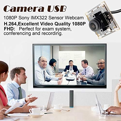 2-Мегапикселова Уеб-камера 1080P от USB-камера модул с 180-градусным обектив Рибешко око, Широка HD уеб-камера с ниска осветление