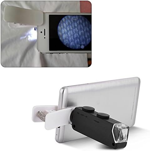 60X-100X Оптични Закрепване на обектива Мобилен телефон За смартфони Оптично Увеличение LED Обектив Микроскоп със