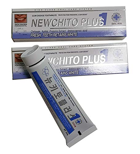 NewChitoPlus1 паста за зъби, която съдържа хитозан, ксилитол, Предпазва от кариес и заболяване на венците (2 EA)