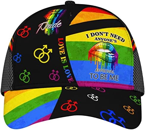 ЛГБТ не Ми трябва може да не беше одобрение, за да бъдат мен бейзболна шапка Лесбийка двойка ЛГБТ Pride ЛГБТ Поддържа бейзболна шапка