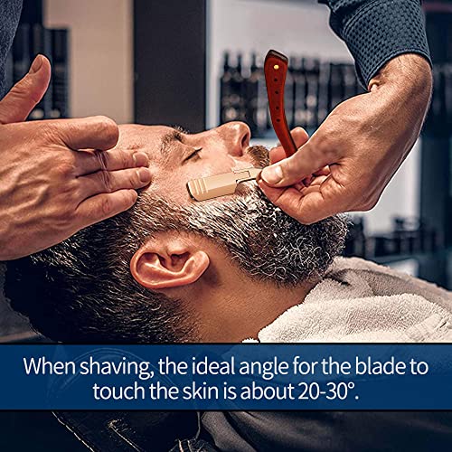 Ръчни razor самобръсначка с дръжка от махагон мъжки бръснач за бръснене професионален фризьор За подстригване взаимозаменяеми