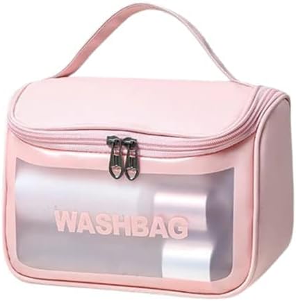 Бистра косметичка за грим, чанта за тоалетни принадлежности, прозрачни козметични чанти с Цип, пътна косметичка за