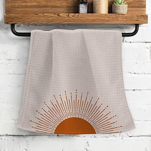 OHSUL Boho Golden Sun Sunrise Абсорбиращи Кухненски Кърпи, Кърпи за миене на съдове, Богемные Слънчеви Кърпи за