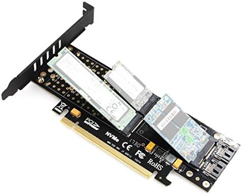 JEYI Knight PCIE3.0 NVME Адаптер x16 PCI-E Полноскоростной M. 2 2280 Алуминиев Лист Топлопроводимост Силиконовата